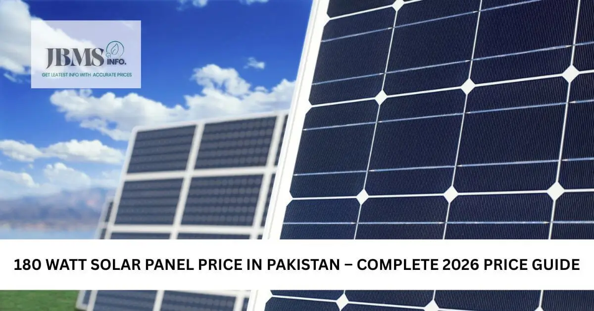 180 Watt Solar Panel Price in Pakistan 2026